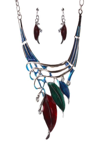 leaf style alloy enamel necklace earrings set 5 colors leaves womens statement necklaces jewelry sets boho holiday8454385, Silver
leaf style alloy enamel necklace earrings set 5 colors leaves womens statement necklaces jewelry sets boho holiday8454385, Silver