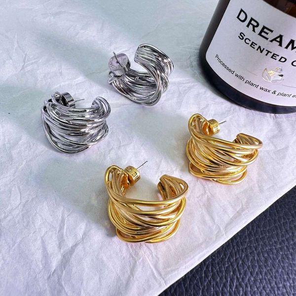earrings designer loewees high-end hollow out metal heavy industry wound c-shaped ring earrings for trendy women's earrings, Golden;silver
earrings designer loewees high-end hollow out metal heavy industry wound c-shaped ring earrings for trendy women's earrings, Golden;silver