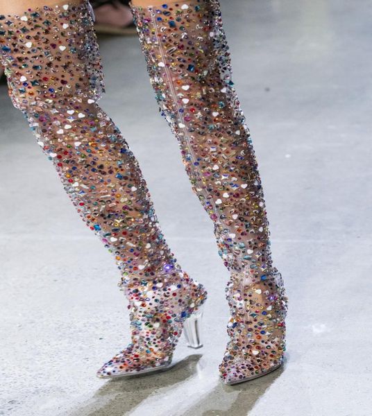 abesire 2019 women multi color glitter square high heels overtheknee boots ladies pointed toe side zipper runway shoes t21186034, Black
abesire 2019 women multi color glitter square high heels overtheknee boots ladies pointed toe side zipper runway shoes t21186034, Black