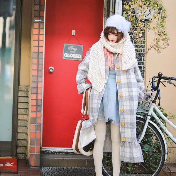 womens wool blends autumn winter women coat woolen cloth sweet mermaid plaid woolen preppy style loose manteau femme hiver 230905, Black
womens wool blends autumn winter women coat woolen cloth sweet mermaid plaid woolen preppy style loose manteau femme hiver 230905, Black