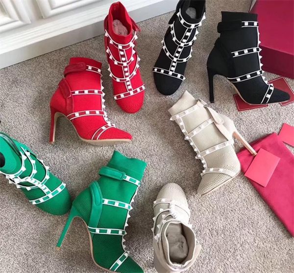 2019 fashion boots women martin ankle boot designer strap studs sock booties leather trimmed stretch knit sock cowboy boots 8343923, Black
2019 fashion boots women martin ankle boot designer strap studs sock booties leather trimmed stretch knit sock cowboy boots 8343923, Black