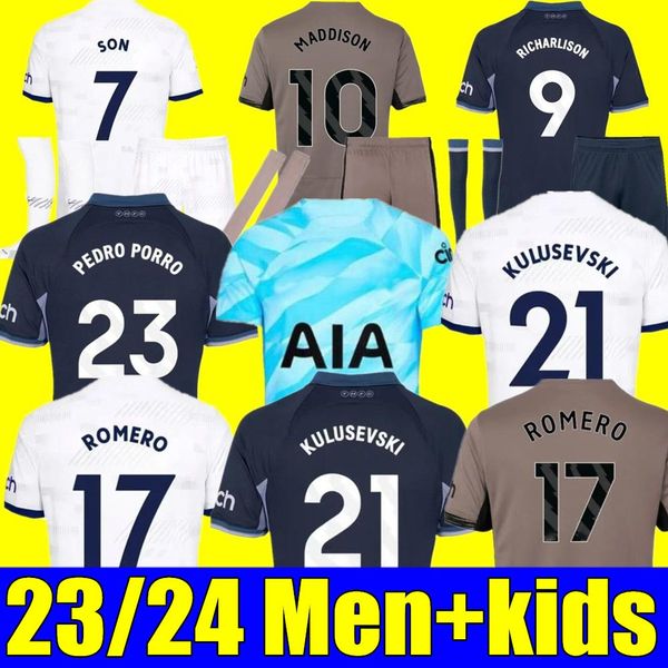 new son 23 24 soccer jerseys kulusevski richarlison perisic pedro porro 2023 2024 danjuma romero goalkeeper gk football kit shirt spurs men, Black;yellow
new son 23 24 soccer jerseys kulusevski richarlison perisic pedro porro 2023 2024 danjuma romero goalkeeper gk football kit shirt spurs men, Black;yellow