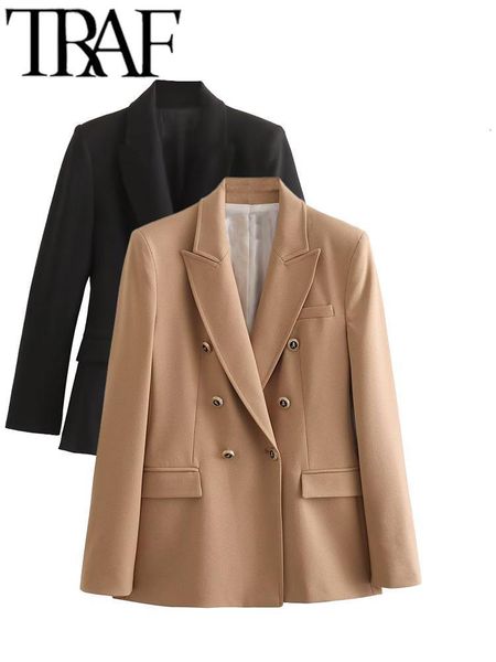 womens suits blazers blends traf woman fashion v neck blazers quiet luxury old money style autumn and winter outerwear formal attire office, White;black
womens suits blazers blends traf woman fashion v neck blazers quiet luxury old money style autumn and winter outerwear formal attire office, White;black