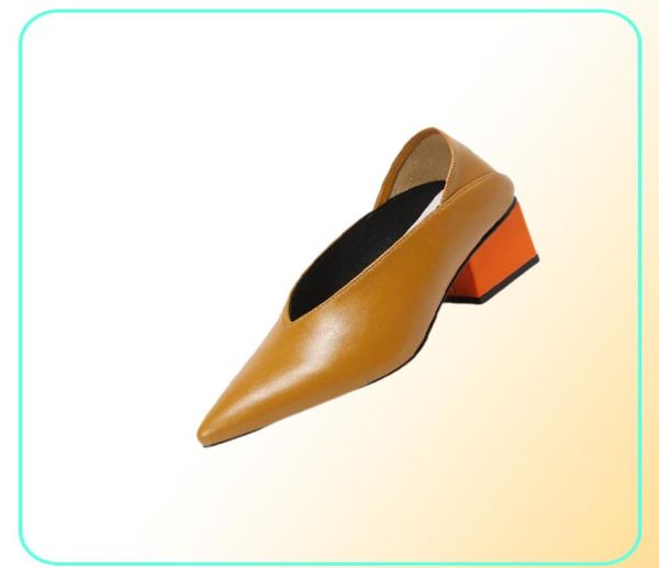 xgravity vintage genuine leather chunky mix color midheeled women shoes pointed toe dress v design retro female shoes7462357, Black
xgravity vintage genuine leather chunky mix color midheeled women shoes pointed toe dress v design retro female shoes7462357, Black
