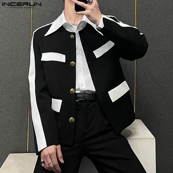 mens jackets men patchwork oneck long sleeve button up streetwear autumn casual thin coats fashion male outerwear s5xl incerun 230905, Black;brown
mens jackets men patchwork oneck long sleeve button up streetwear autumn casual thin coats fashion male outerwear s5xl incerun 230905, Black;brown
