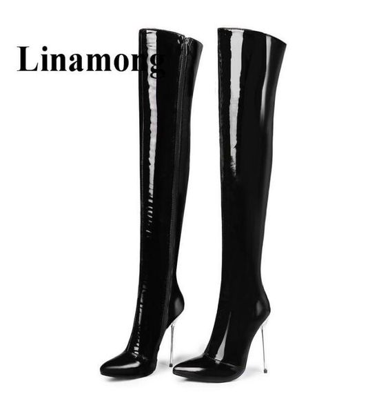 2018 test patent leather overtheknee pointed thin high heel autumn winter side zipper women boot 293193, Black
2018 test patent leather overtheknee pointed thin high heel autumn winter side zipper women boot 293193, Black