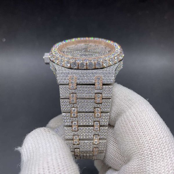 xyud 15400 cz diamonds rose gold 2tone case 42mm big ston bezel arabic numbers men automatic shiny watch, Silver
xyud 15400 cz diamonds rose gold 2tone case 42mm big ston bezel arabic numbers men automatic shiny watch, Silver