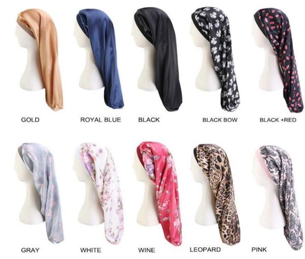 extra long satin bonnet sleep cap long bonnet for braids women fashion leopard floral printed silky hair loose cap whole dhl f8024214, Blue;gray
extra long satin bonnet sleep cap long bonnet for braids women fashion leopard floral printed silky hair loose cap whole dhl f8024214, Blue;gray