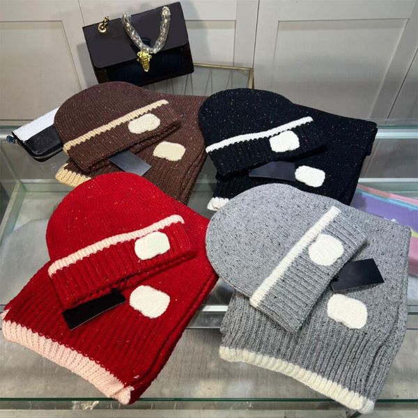 

Top Quality Hats Scaves Sets Winter Unisex Designer Hat and Scarf Set for Woman Men Knitted Skull Beanie Cashmere Letter Embroidery Beanies Scarfs