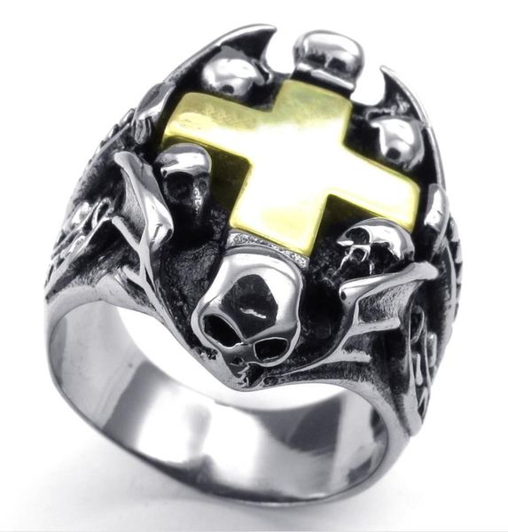 072401wholefashion cool popular men039s ring skull ring jewelry gold plated cross stainless steel rings gift for friends3730626, Golden;silver
072401wholefashion cool popular men039s ring skull ring jewelry gold plated cross stainless steel rings gift for friends3730626, Golden;silver