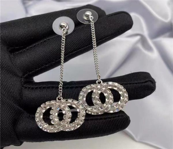 czech stones dangles chandelier bling drop earrings01234811062, Silver