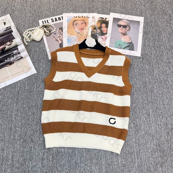coffee striped knit women camisole letter embroidery sleeveless vest fashion casual v neck waistcoat, Black
coffee striped knit women camisole letter embroidery sleeveless vest fashion casual v neck waistcoat, Black