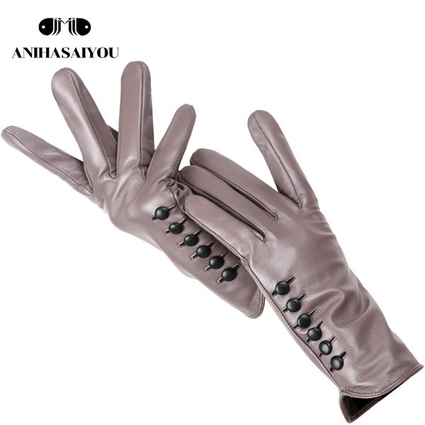 five fingers gloves highend color women' gloves genuine women' leather gloves keep warm women' winter gloves soft sheepski, Blue;gray
five fingers gloves highend color women' gloves genuine women' leather gloves keep warm women' winter gloves soft sheepski, Blue;gray