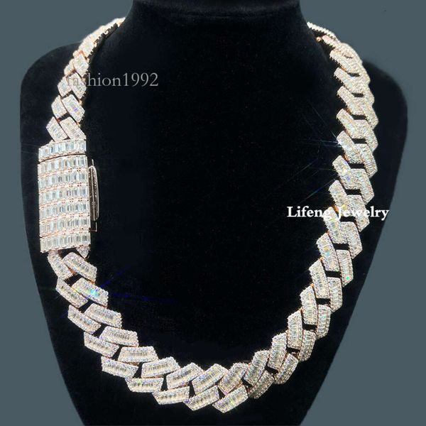 Baguette Cut Sier Miami Vvs Moissanite Cuban Chain Past Diamond Tester Iced Out Men Hip Hop Cuban Link Necklace
Baguette Cut Sier Miami Vvs Moissanite Cuban Chain Past Diamond Tester Iced Out Men Hip Hop Cuban Link Necklace