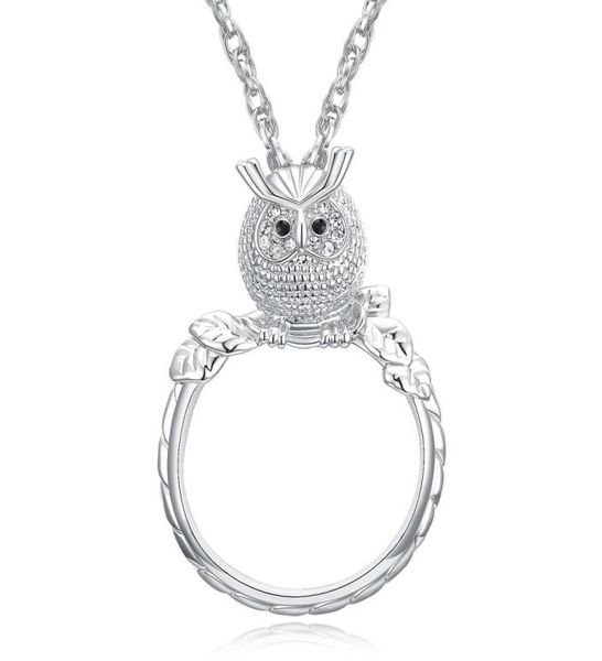 magnifying glass necklace for reading women039s fashion owl pendant necklace rhodium plated with crystal magnifier necklace1703540, Silver
magnifying glass necklace for reading women039s fashion owl pendant necklace rhodium plated with crystal magnifier necklace1703540, Silver