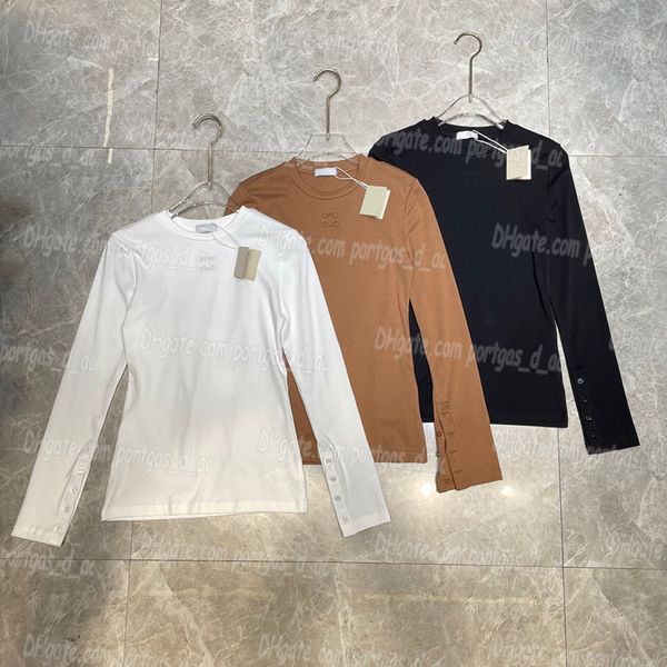 embroidered women t shirts long sleeve buttons design autumn spring casual bottoming shirts, Black
embroidered women t shirts long sleeve buttons design autumn spring casual bottoming shirts, Black