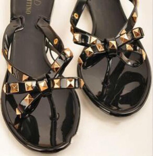 new 2019 woman summer sandals rivets big bowknot flip flops beach sandalias femininas flat jelly designer sandals channel7822334, Black
new 2019 woman summer sandals rivets big bowknot flip flops beach sandalias femininas flat jelly designer sandals channel7822334, Black
