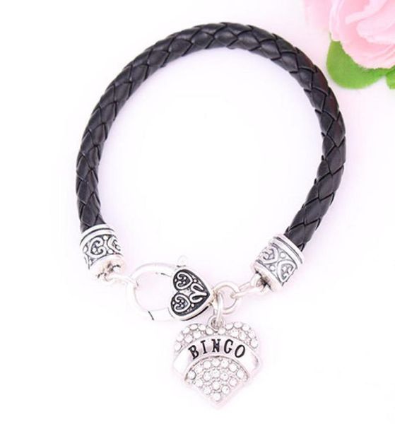 huilin jewelry gift product bingo brancos letter heart fashion european charm black leather bracelet for gift2075745, Golden;silver
huilin jewelry gift product bingo brancos letter heart fashion european charm black leather bracelet for gift2075745, Golden;silver