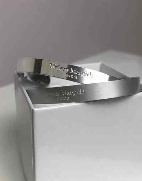 pyc margiela style titanium steel frosted reverse couple mm6 open simple bracelet177p9043308, Golden;silver
pyc margiela style titanium steel frosted reverse couple mm6 open simple bracelet177p9043308, Golden;silver
