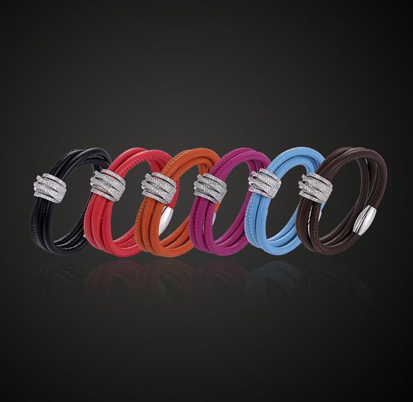 theresa de girsogomo pave setting leather three line bracelet stainless steel magnet lock bangle fashion jewelry7318308, Black
theresa de girsogomo pave setting leather three line bracelet stainless steel magnet lock bangle fashion jewelry7318308, Black