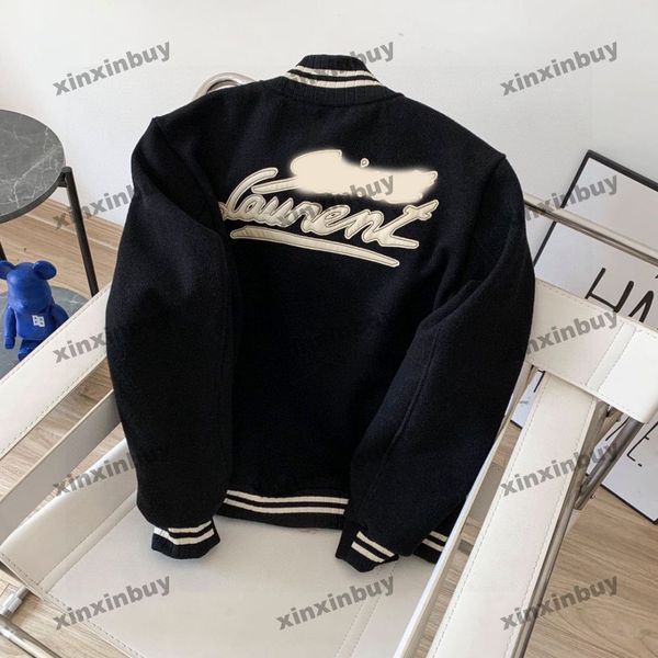 xinxinbuy men designer coat jacket cursive letters leather embroidery long sleeves women gray black khaki apricot red m-2xl, Black;brown
xinxinbuy men designer coat jacket cursive letters leather embroidery long sleeves women gray black khaki apricot red m-2xl, Black;brown