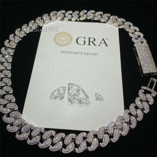 Hip Hop Rap Accessories Bold Exaggerated Miami Cuban Chain Sier 15Mm Moissanite Men's Necklace
Hip Hop Rap Accessories Bold Exaggerated Miami Cuban Chain Sier 15Mm Moissanite Men's Necklace
