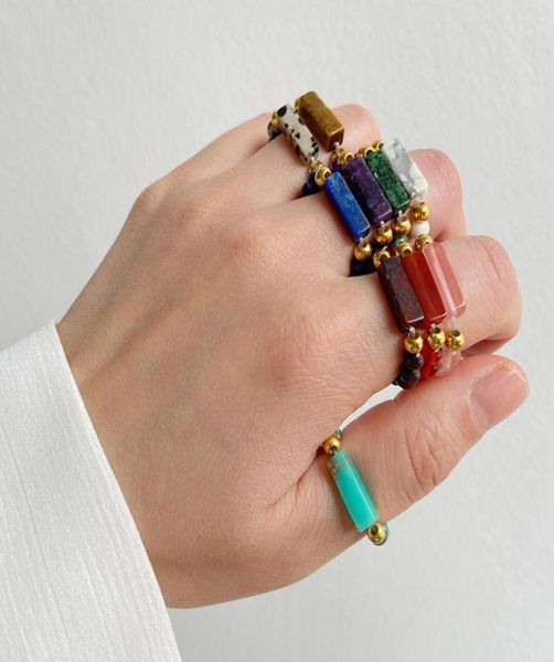4mm elastic ring for women men rectangle natural stone chakras beads rings pink crystal quartz ring bohemian jewelry5408665, Silver
4mm elastic ring for women men rectangle natural stone chakras beads rings pink crystal quartz ring bohemian jewelry5408665, Silver