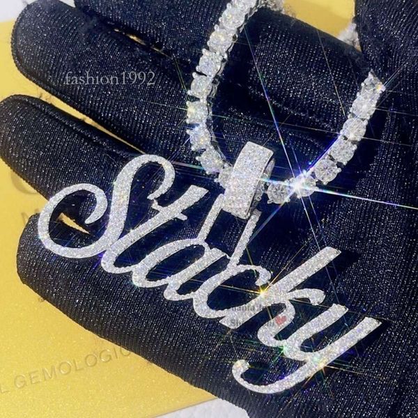 Zuanfa Jewelry Cursive Letter Font 10K White Gold Vs Diamond Name Pendant With 4Mm Tennis Chain
Zuanfa Jewelry Cursive Letter Font 10K White Gold Vs Diamond Name Pendant With 4Mm Tennis Chain