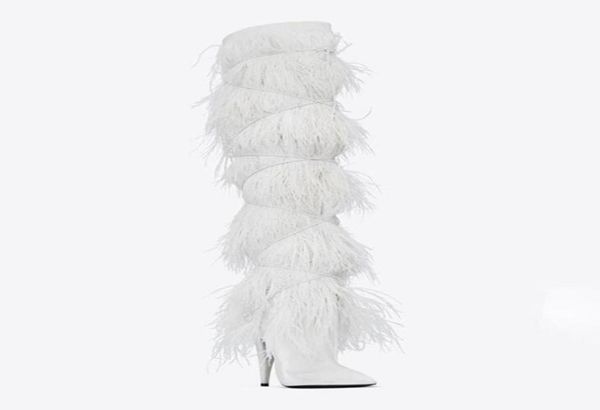 boots custom made fether winter over the knee high heel runway women shoes warm rivet bird feather fashon party 10 cm7355847, Black
boots custom made fether winter over the knee high heel runway women shoes warm rivet bird feather fashon party 10 cm7355847, Black