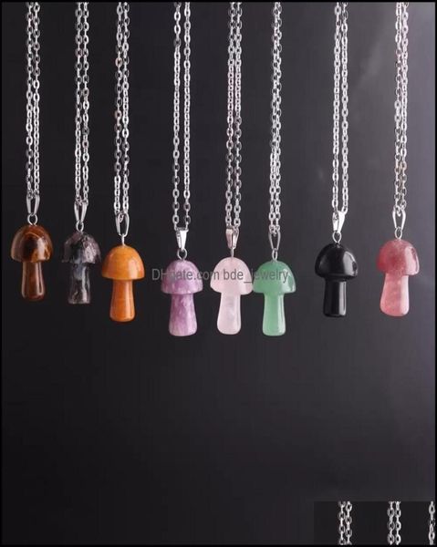 pendant necklaces stainless steel chain mushroom necklace natural stone crystal quartz healing energy for bdejewelry dhiou7545233, Silver
pendant necklaces stainless steel chain mushroom necklace natural stone crystal quartz healing energy for bdejewelry dhiou7545233, Silver