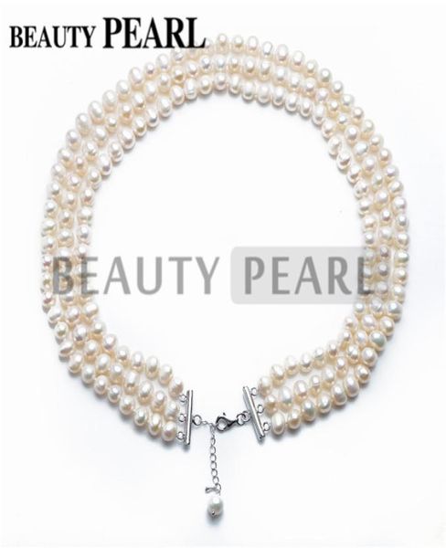 freshwater cultured white pearl 3strand necklace 78mm potato pearls 17 inch bridal wedding anniversary necklace women jewelry6726337, Silver
freshwater cultured white pearl 3strand necklace 78mm potato pearls 17 inch bridal wedding anniversary necklace women jewelry6726337, Silver