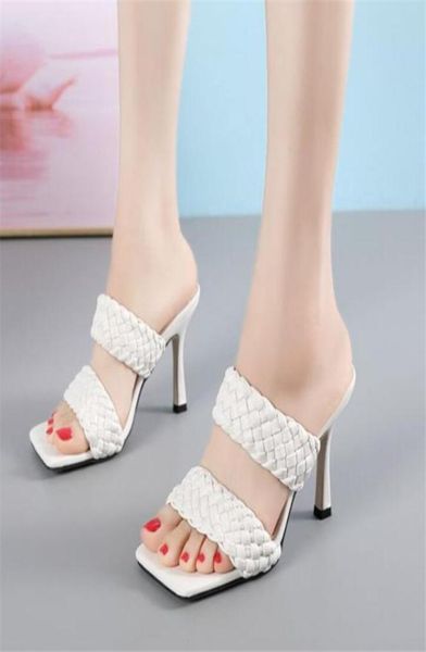 new design weave pu leather square toe high heels slides women slippers fashion thin high heels sandals ladies party dress shoes7116800, Black
new design weave pu leather square toe high heels slides women slippers fashion thin high heels sandals ladies party dress shoes7116800, Black