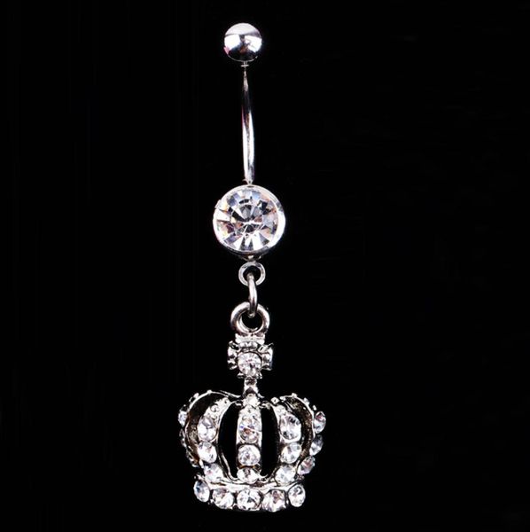 new fashion crown charm rhinestone body piercing jewelry belly button ring navel jewelry body 1573736, Silver
new fashion crown charm rhinestone body piercing jewelry belly button ring navel jewelry body 1573736, Silver