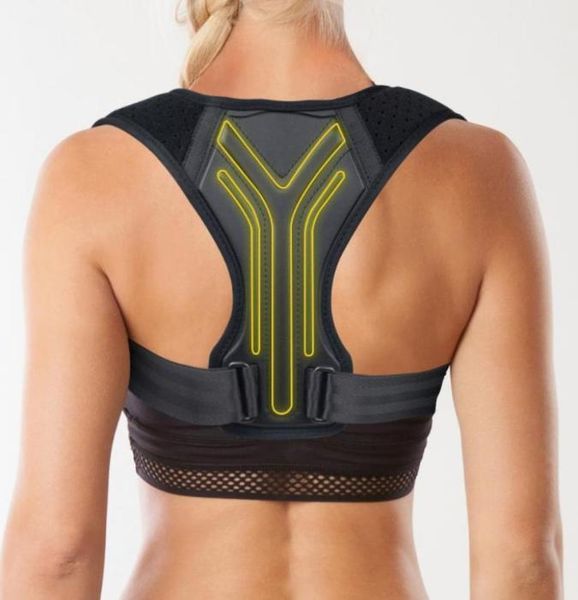 back support posture corrector corset clavicle spine correction adjustable belt pain relief traine8763396, Black;blue
back support posture corrector corset clavicle spine correction adjustable belt pain relief traine8763396, Black;blue