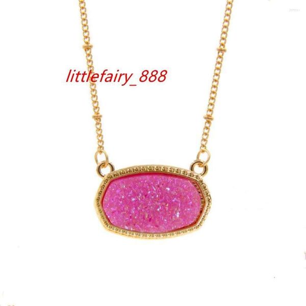 pendant necklaces resin oval druzy necklace gold color chain drusy hexagon style luxury designer brand fashion jewelry for women, Silver
pendant necklaces resin oval druzy necklace gold color chain drusy hexagon style luxury designer brand fashion jewelry for women, Silver