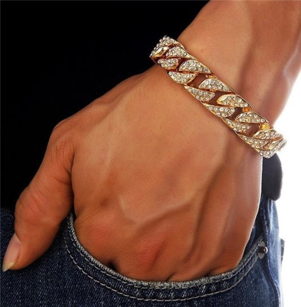 men luxury simulated diamond bracelets bangles gold plated iced out miami cuban bracelet 10inches6461856, Black
men luxury simulated diamond bracelets bangles gold plated iced out miami cuban bracelet 10inches6461856, Black