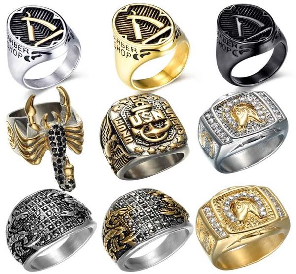 punk vintage black crystal scorpion eagle razor pattern mens ring gold color round stainless steel titanium horse head rings for m8736487, Silver
punk vintage black crystal scorpion eagle razor pattern mens ring gold color round stainless steel titanium horse head rings for m8736487, Silver