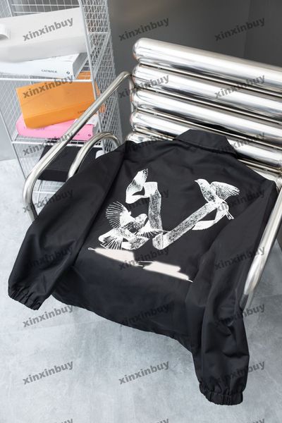 xinxinbuy men designer coat jacket birds letter pattern print long sleeves women gray black khaki apricot s-xl, Black;brown
xinxinbuy men designer coat jacket birds letter pattern print long sleeves women gray black khaki apricot s-xl, Black;brown