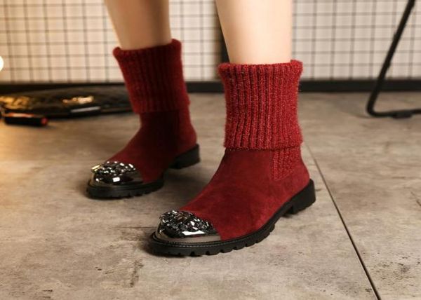 botas mujer winter knitting boots midcalf flat colorful crystal shoes women elastic warm slipon boots new6618638, Black
botas mujer winter knitting boots midcalf flat colorful crystal shoes women elastic warm slipon boots new6618638, Black