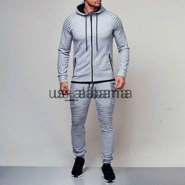 men's tracksuits 2 pieces sets tracksuit men new brand autumn winter hooded sweatshirt +drawstring pants male stripe patchwork hoodies, Gray
men's tracksuits 2 pieces sets tracksuit men new brand autumn winter hooded sweatshirt +drawstring pants male stripe patchwork hoodies, Gray