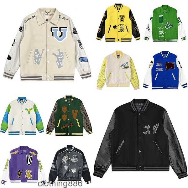 designer mens varsity jacket baseball coat fashion womens letterman jackets embroiderd letter jacket single breasted couples men's clo, Black;brown
designer mens varsity jacket baseball coat fashion womens letterman jackets embroiderd letter jacket single breasted couples men's clo, Black;brown
