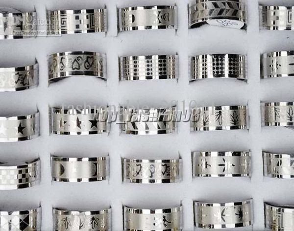 50pcslot silver stainless steel fashion mix style women mens rings whole jewelry r158 11741906
50pcslot silver stainless steel fashion mix style women mens rings whole jewelry r158 11741906
