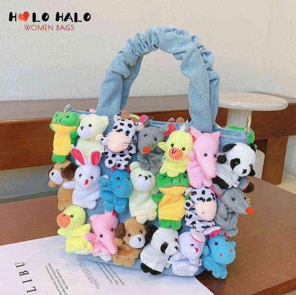 fashion women denim bucket cartoon toy decoration handbags and purses for female cute dolls design shoulder bags crossbody bags2202082
fashion women denim bucket cartoon toy decoration handbags and purses for female cute dolls design shoulder bags crossbody bags2202082