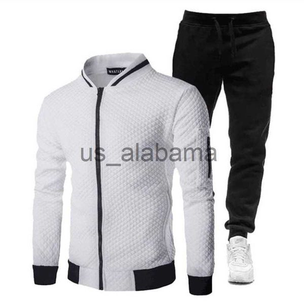 men's tracksuits autumn and winter new mens cardigan plaid zipper jacket personality fashion trend two-piece set for men x0907, Gray
men's tracksuits autumn and winter new mens cardigan plaid zipper jacket personality fashion trend two-piece set for men x0907, Gray