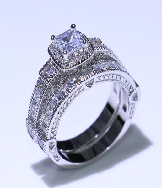 vintage fashion jewelry 925 sterling silver princess cut white z cz diamond eternity couple rings wedding bridal ring set fpr 3166623, Slivery;golden
vintage fashion jewelry 925 sterling silver princess cut white z cz diamond eternity couple rings wedding bridal ring set fpr 3166623, Slivery;golden
