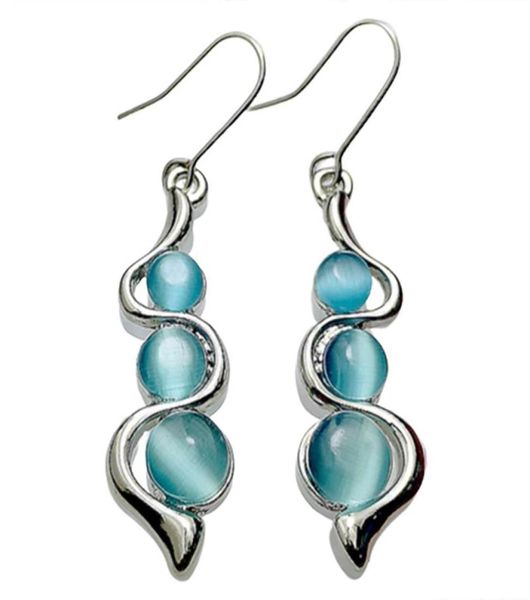 female solid blue moonstone wave stud earrings fashion beaded earring6943334, Golden;silver
female solid blue moonstone wave stud earrings fashion beaded earring6943334, Golden;silver