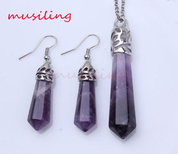 pendant necklace earrings jewelry set hexagon prism gem stone pendants earrings amethyst lapis lazuli etc accessories charms jewel3950806, Silver
pendant necklace earrings jewelry set hexagon prism gem stone pendants earrings amethyst lapis lazuli etc accessories charms jewel3950806, Silver