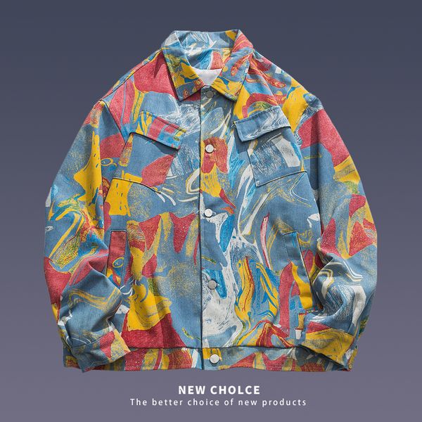 men's jackets hiphop vintage men denim jacket abstract graffiti print street fashion ruffian workwear coat springautumn streetwear 2309, Black;brown
men's jackets hiphop vintage men denim jacket abstract graffiti print street fashion ruffian workwear coat springautumn streetwear 2309, Black;brown