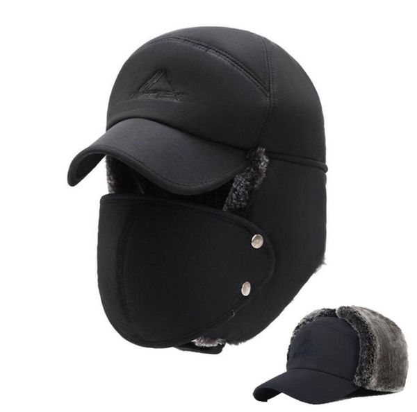 mens winter hats ear flaps bomber hats with brim and face mask warm hat for men russian waterproof ski cap male accessories y200116830309, Blue;gray
mens winter hats ear flaps bomber hats with brim and face mask warm hat for men russian waterproof ski cap male accessories y200116830309, Blue;gray