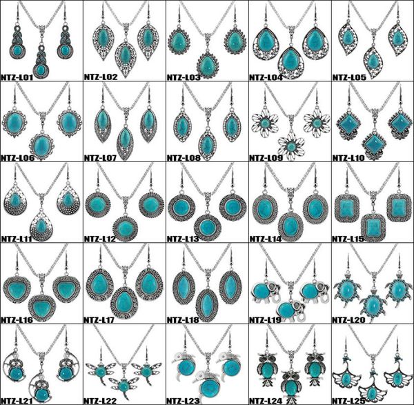 32 styles turquoise jewelry sets necklace earrings suit drop earrings for women fashion accessories nature stone wedding jewelry3118988, Silver
32 styles turquoise jewelry sets necklace earrings suit drop earrings for women fashion accessories nature stone wedding jewelry3118988, Silver